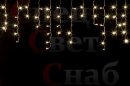 Светодиодная гирлянда Бахрома Теплая белая 4x0,6м