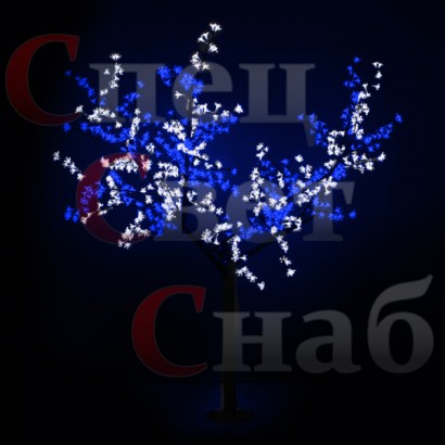 Светодиодная сакура Бело-синяя 1.5 м 