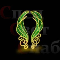 Стела квартет "Крылья памяти" зеленое свечение