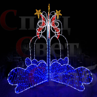 Уличный световой фонтан "Большая История - Комета"